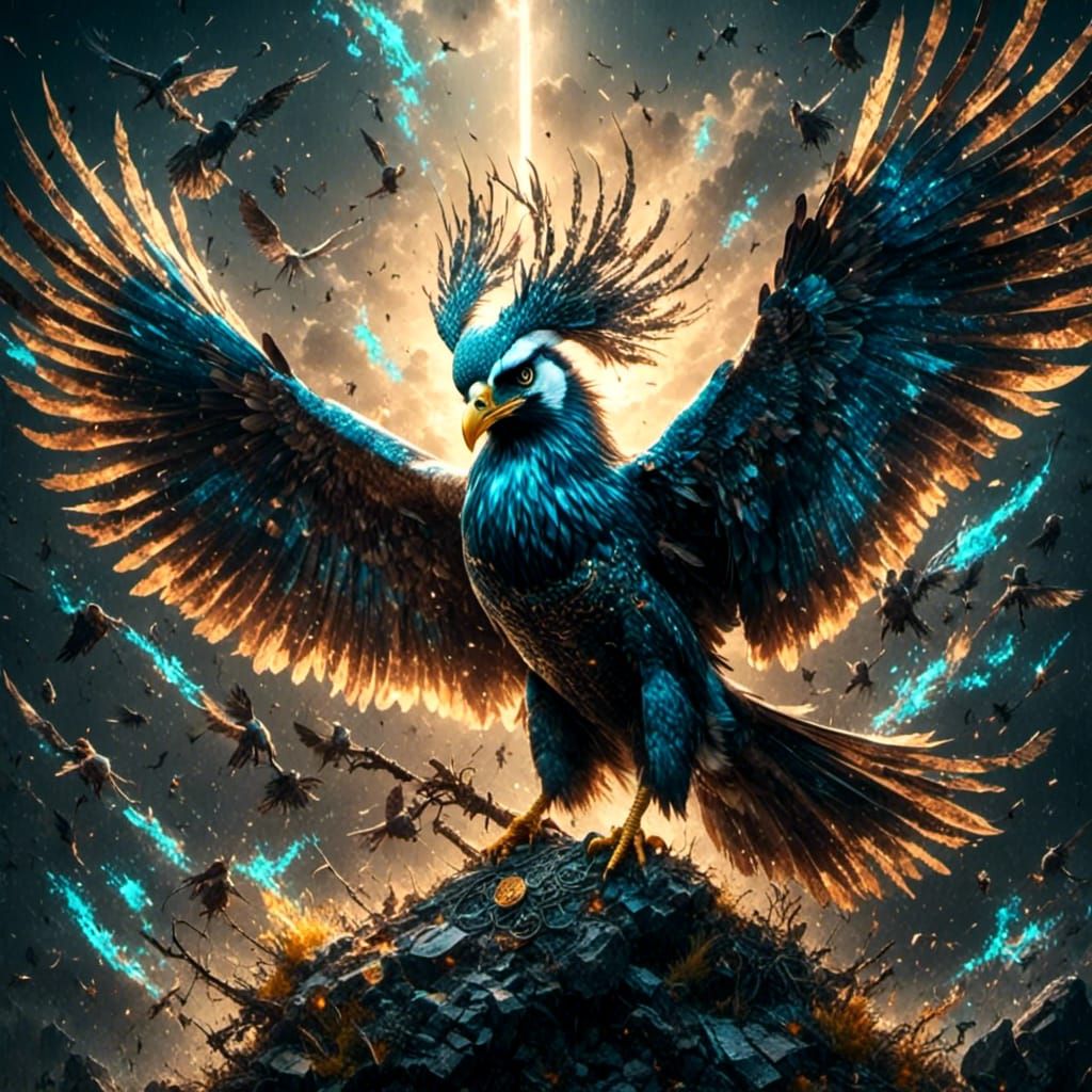 Abstract Glitched Sunshine Tiles Pattern