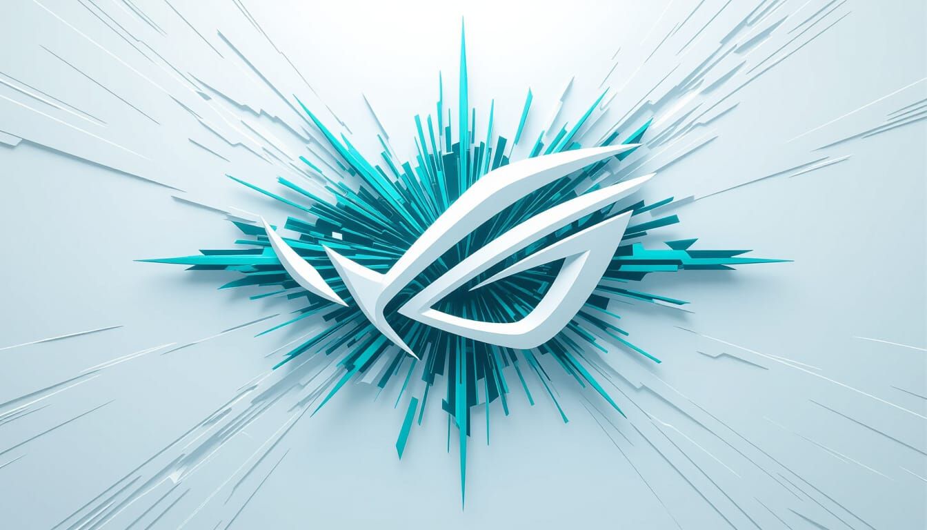 Asus ROG Logo with Arctic Teal & Blue Accents