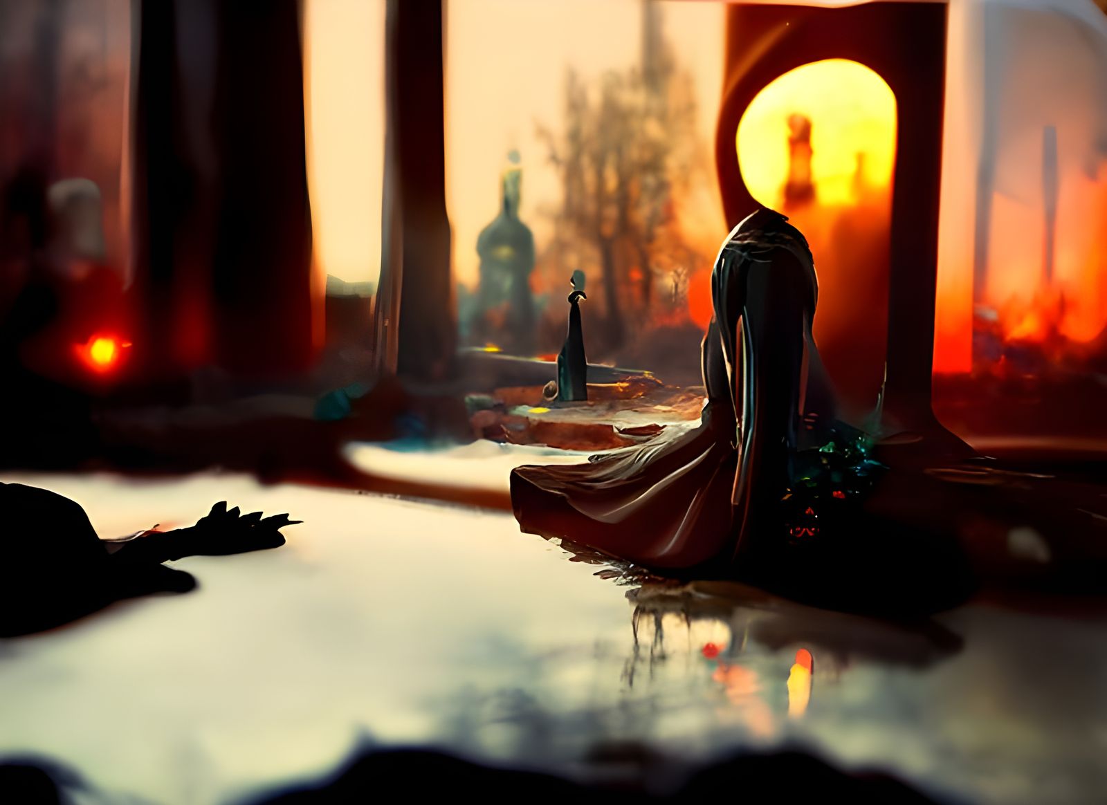 Solemn King's Lonesome End: Digital Painting