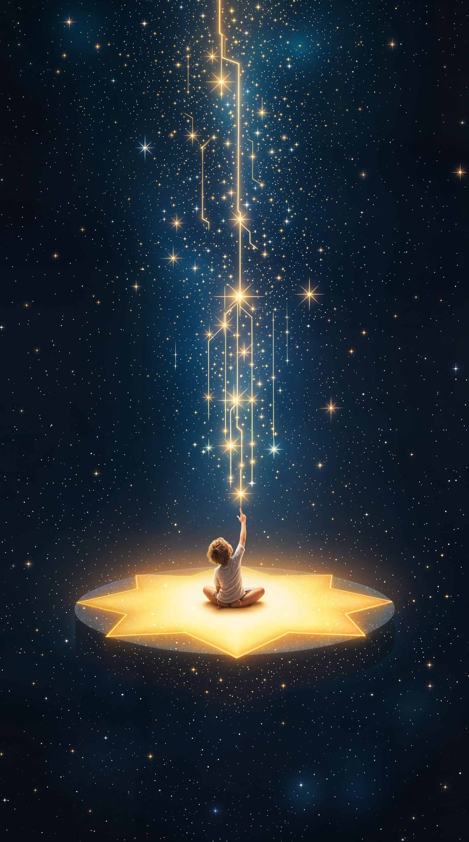 Cosmic Child Creates Shimmering Starlight Patterns