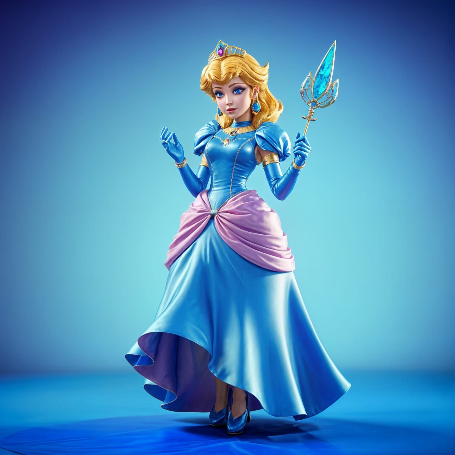 Princess Peach as Egyptian Goddess Hathor