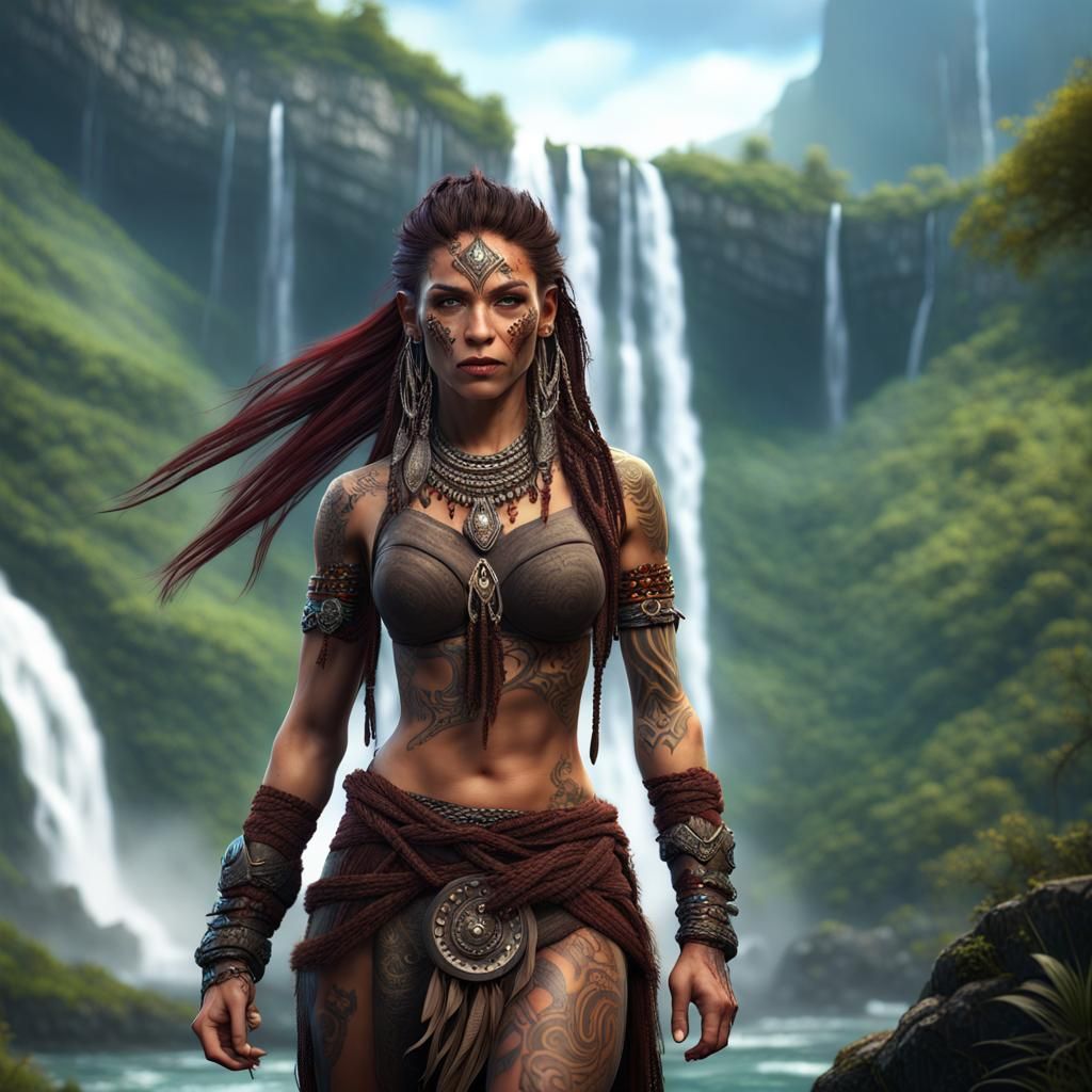 A beautiful feminine warrior