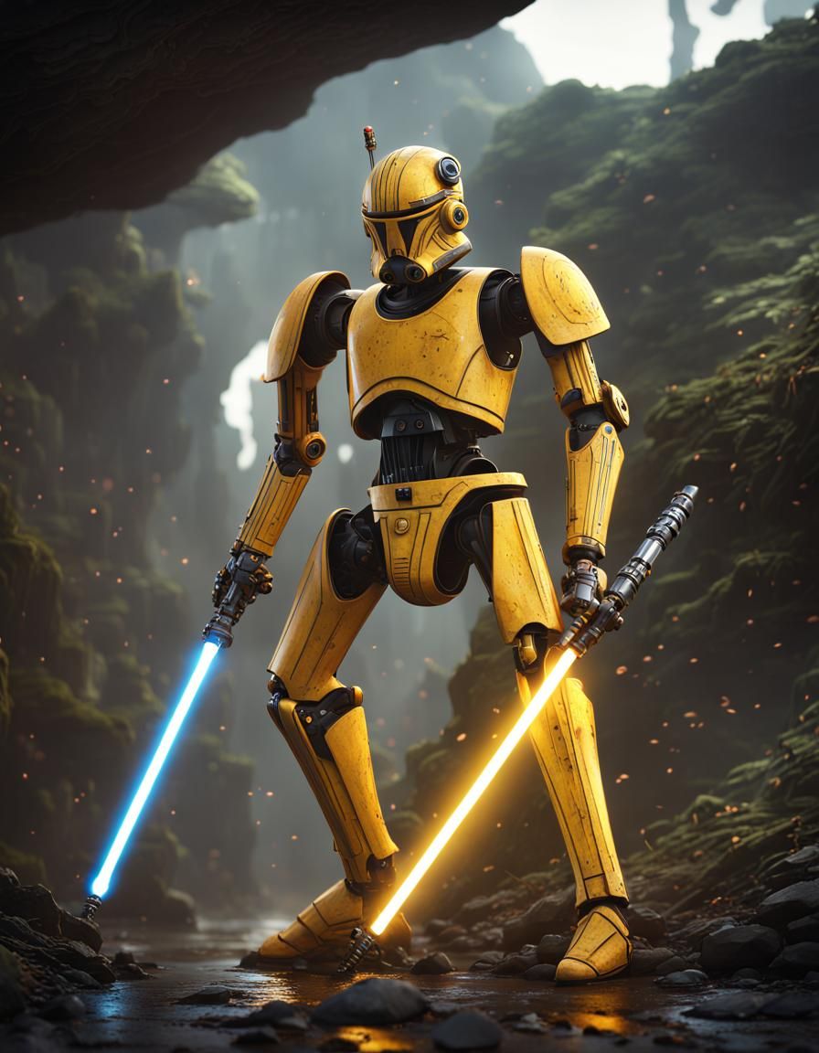 Star Wars Robot Warrior with Double Lightsaber