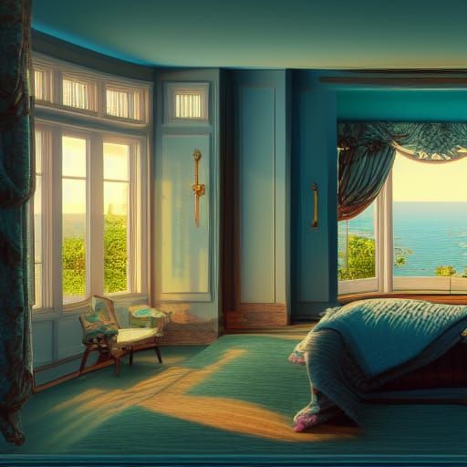 Seascape Dawn View from Princess Bedroom