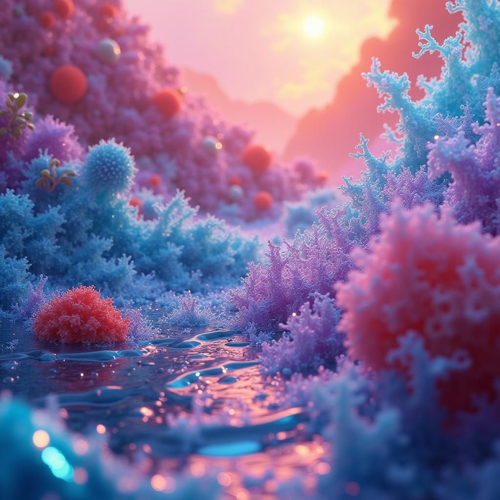 Mesmerizing Flowing Liquid in Hyper-Realistic Style