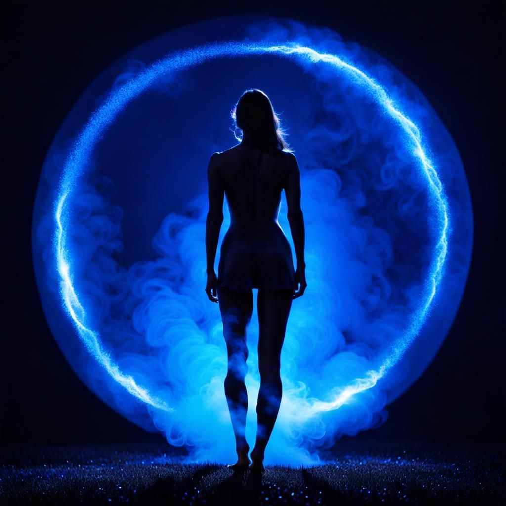 Woman Gazing into Portal, Disney-Style 3D Animation