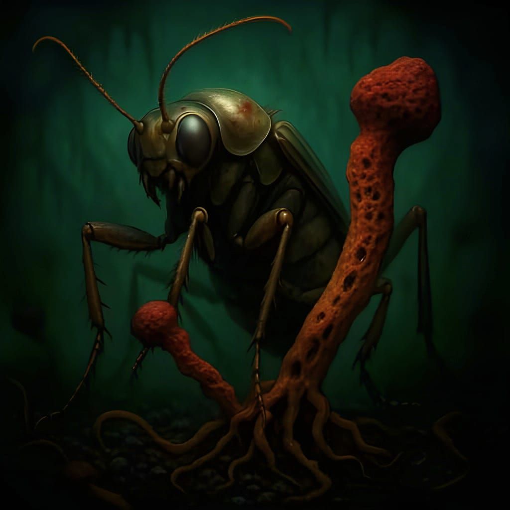 Eerie Nightmare of a Cordyceps Infected Insect