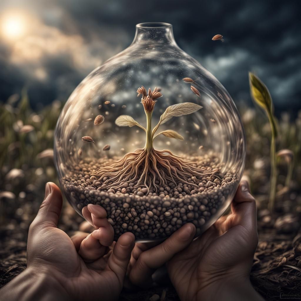 Hyperrealistic Fantasy Seed of Days in HDR