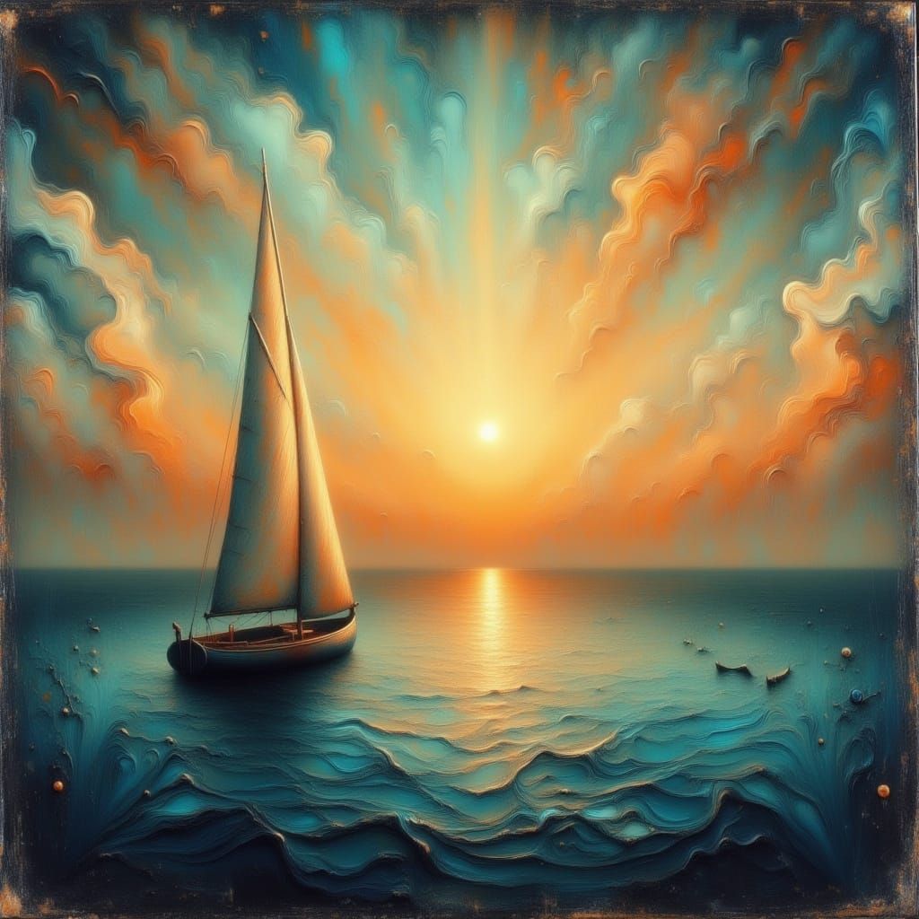 Sailing into sunset