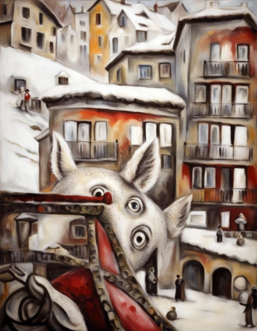 Chagall-esque Surrealist Dreamscape