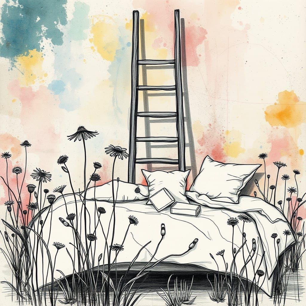 Dreamy Garden Oasis in Expressive Realist Style