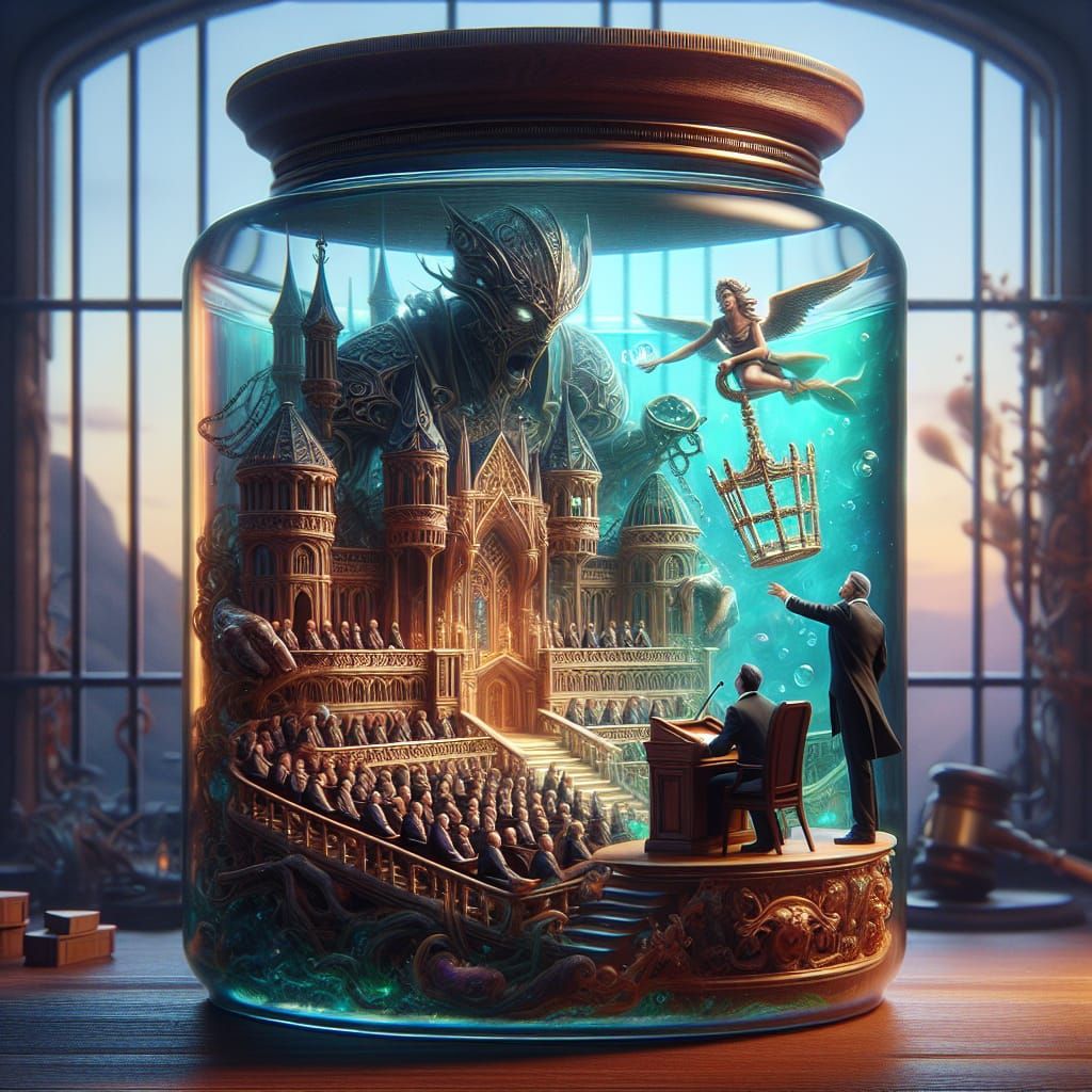 Courtroom in a Jar: Fantasy Concept Art