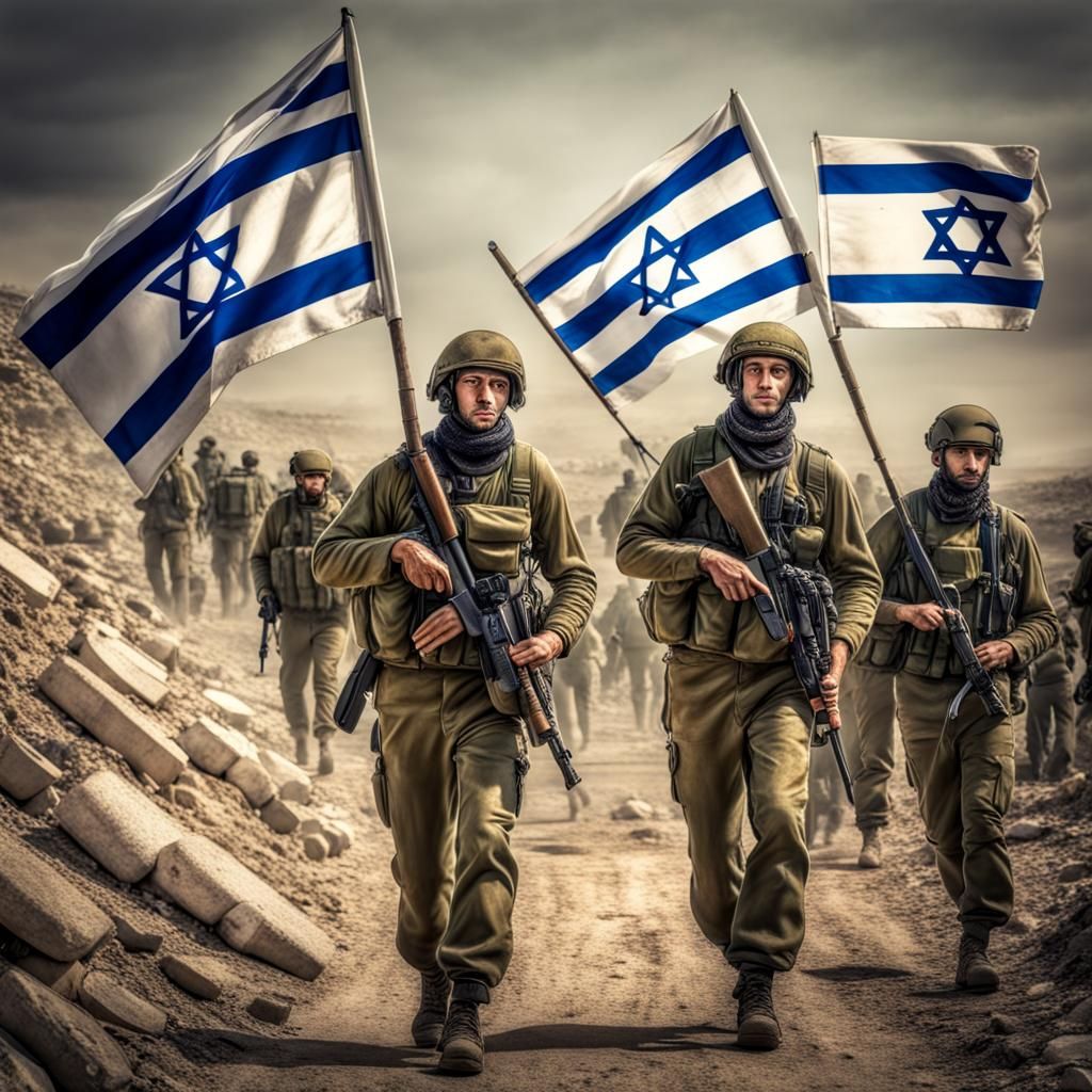 Image of Israeli Soldiers Helping Ennobled Captives