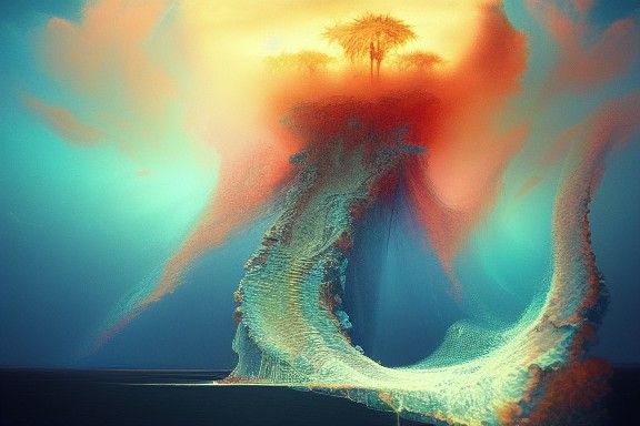 Death on the Nile: A Surreal Digital Illustration