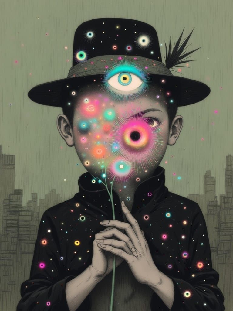 Sierpinski Cube Fractal Art in Dark Fantasy Style