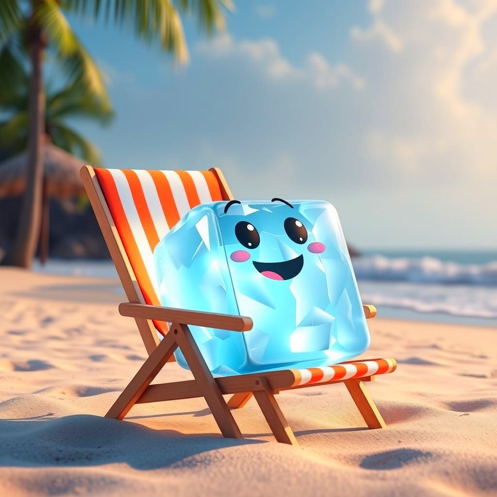Chillin' in Beachside Bliss, a Cartoon Ice Cube's Summer
