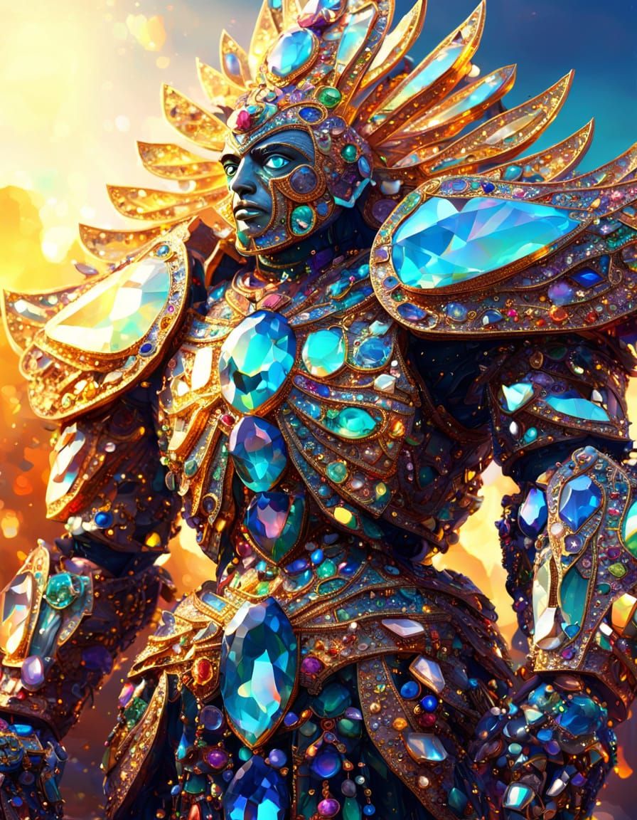 Jewel Giant in Abstract Expressionist Style