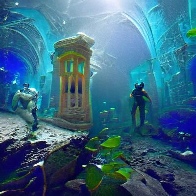 Underwater Atlantis Exploration: Hyperrealistic 3D Rendering