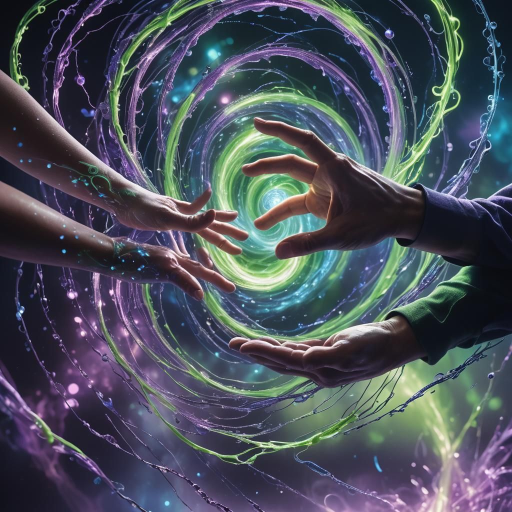 Surreal Glowing Vortex of Unknown Particles