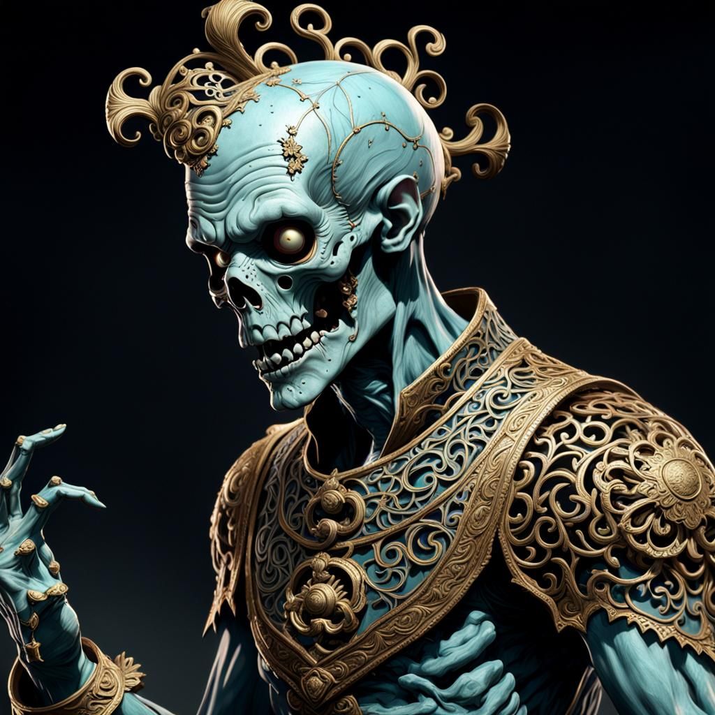 Zombie Atlas in 18th Century Filigree Style