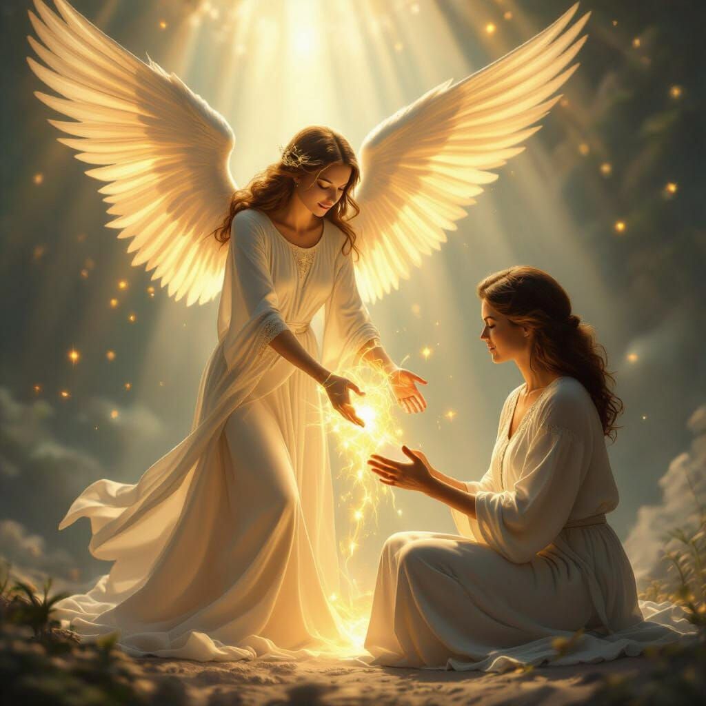 Angel Heals Woman's Knees with Divine Light