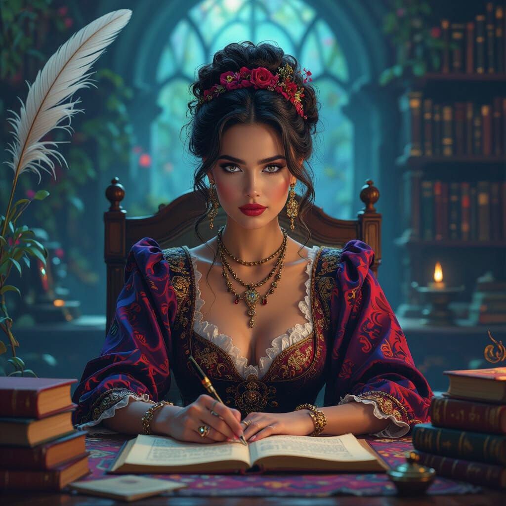 Mystical Portrait of Frida Bohrer in Dreamlike Study