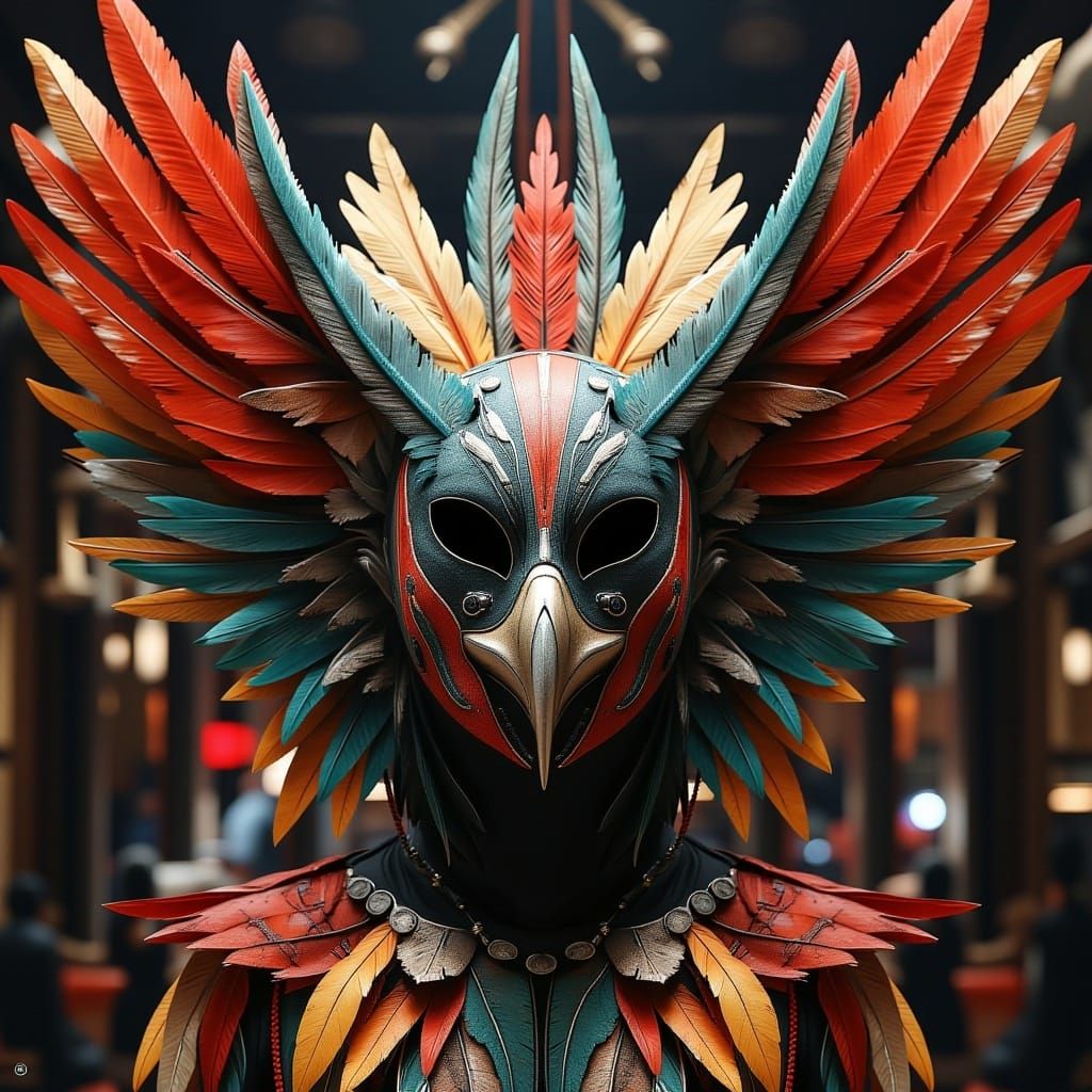 Feathered Mask: Avian Ascendant in Ancient Style