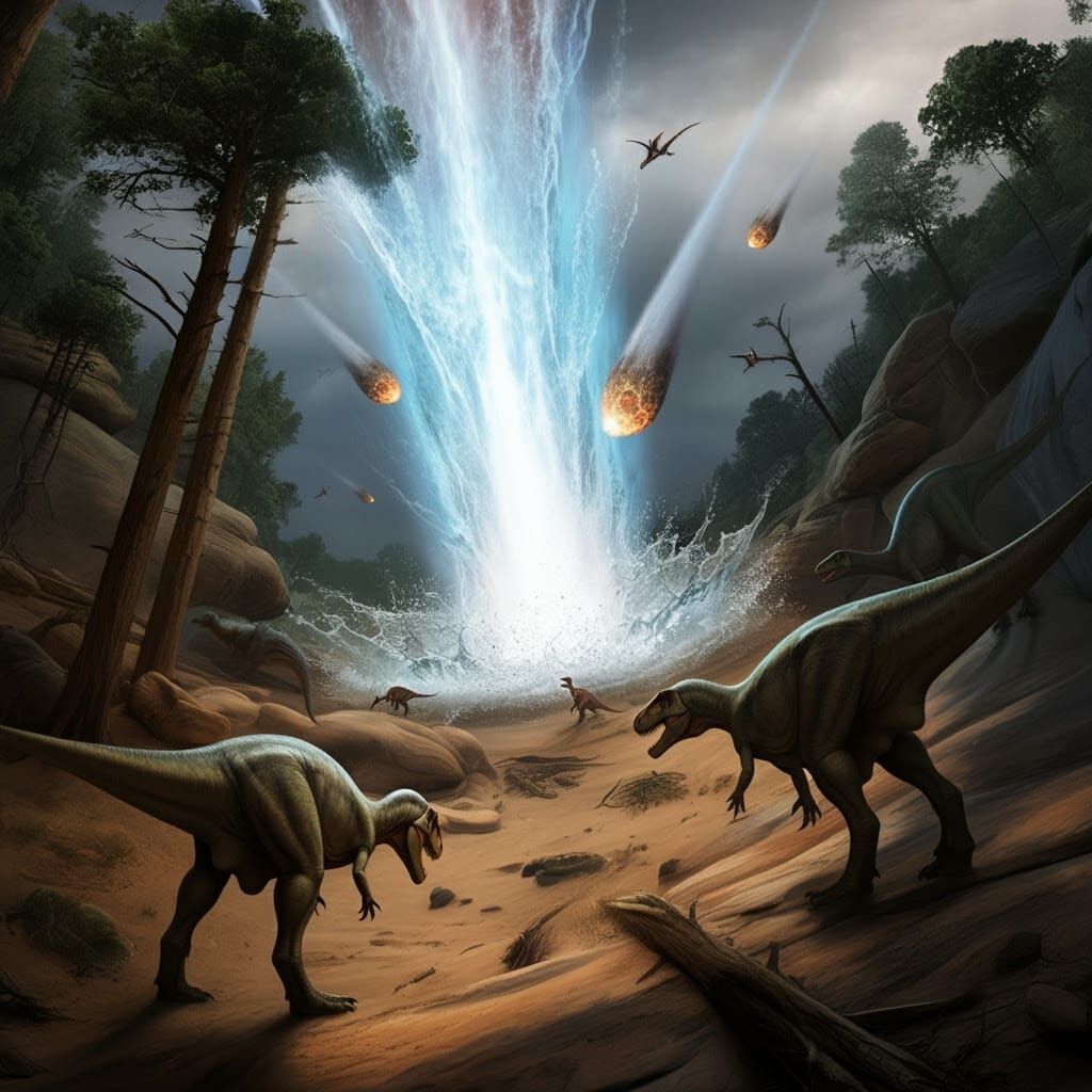 Cosmic Cataclysm: Prehistoric Era Dinosaur Apocalypse