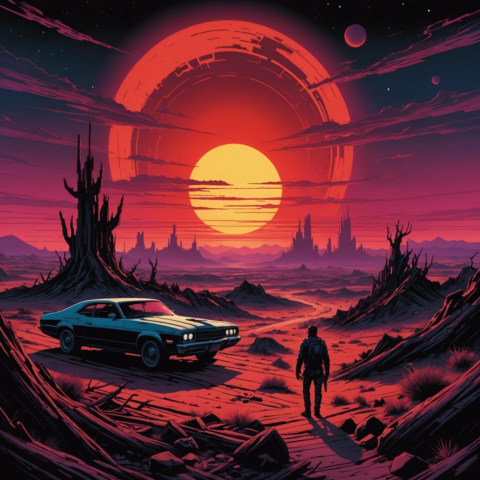 Synthwave Wasteland: Comic Art of a Dying Earth