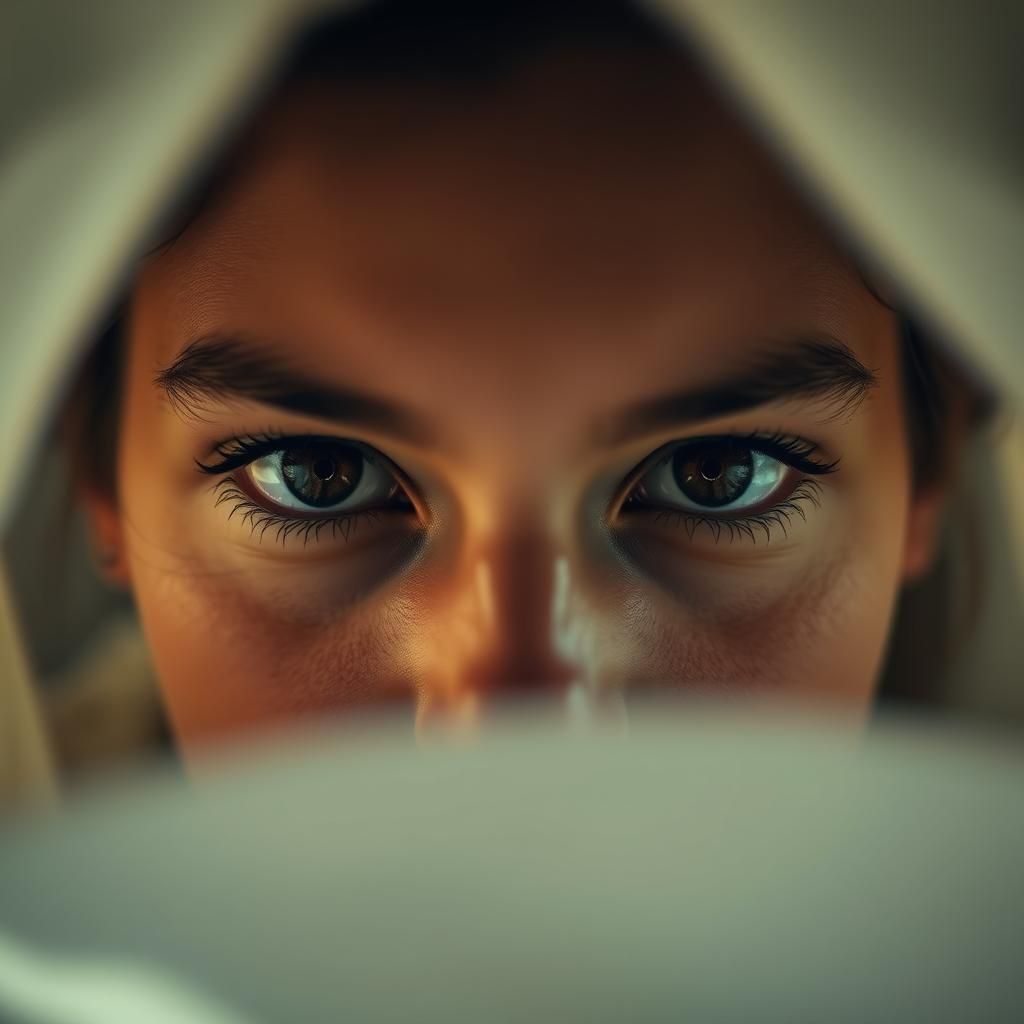 Soulful Eyes Gaze: Emotive Close-Up Portrait