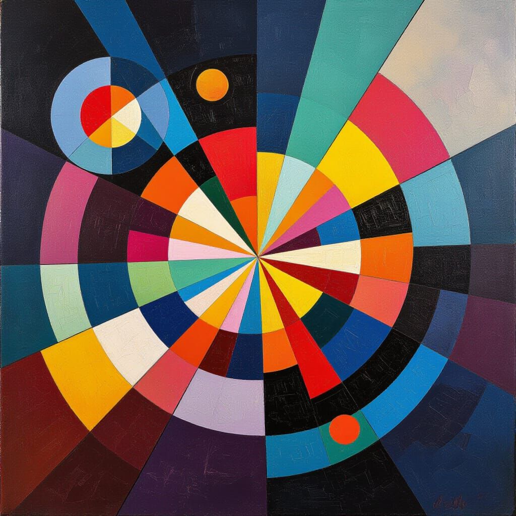Abstract Cosmic Explosion in Kandinsky Style