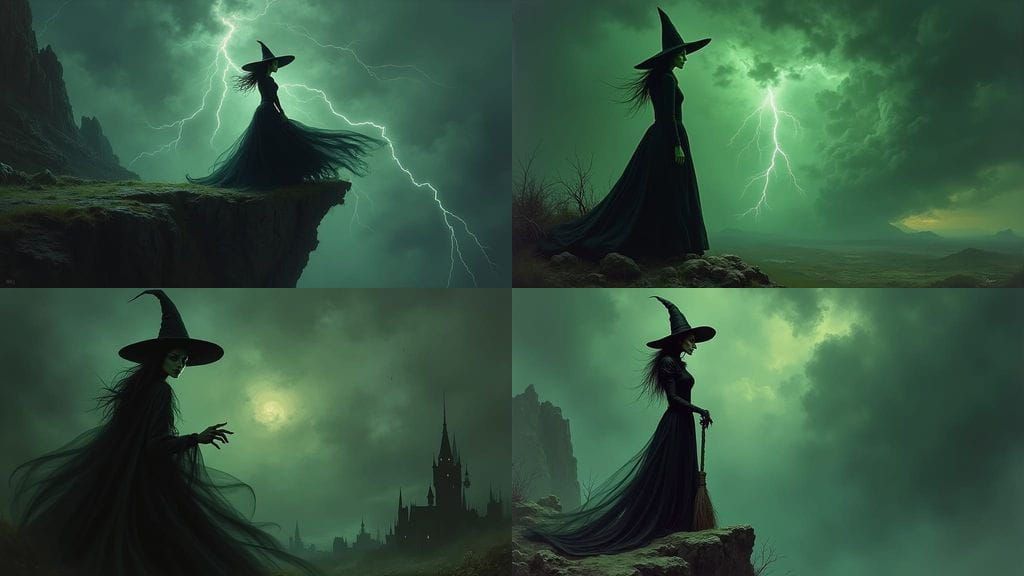Wicked Witch of the West in Detailed Matte Painting Style
