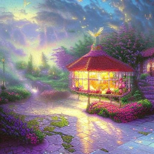 Ethereal Fantasy Popcorn in Luminist Style