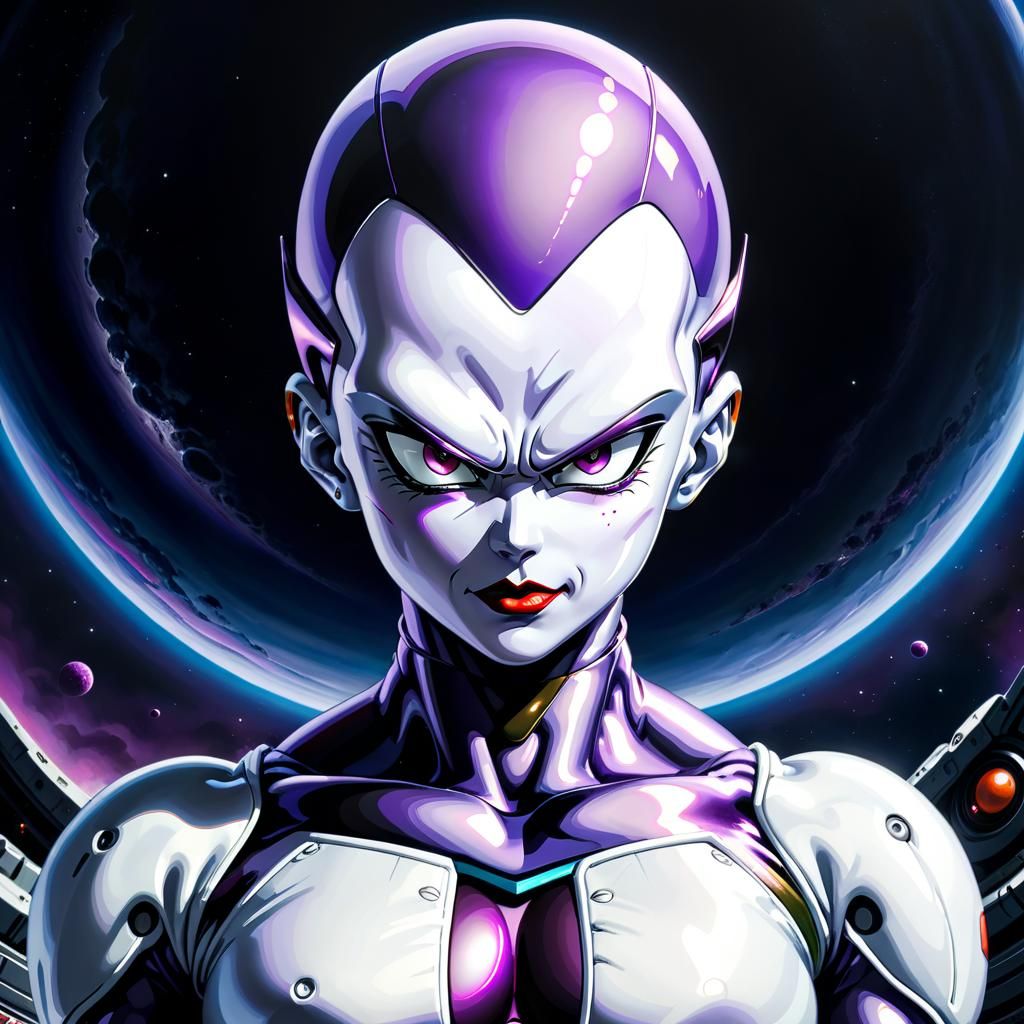 Frieza Portrait: Expressionist Art in Alien Sci-Fi