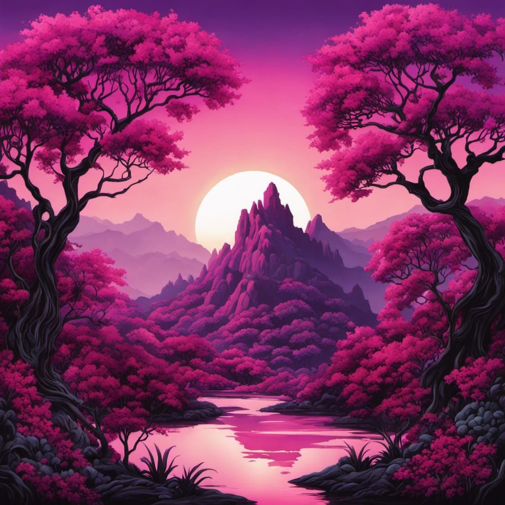 Gothic Fig Tree in Tim Burton Style