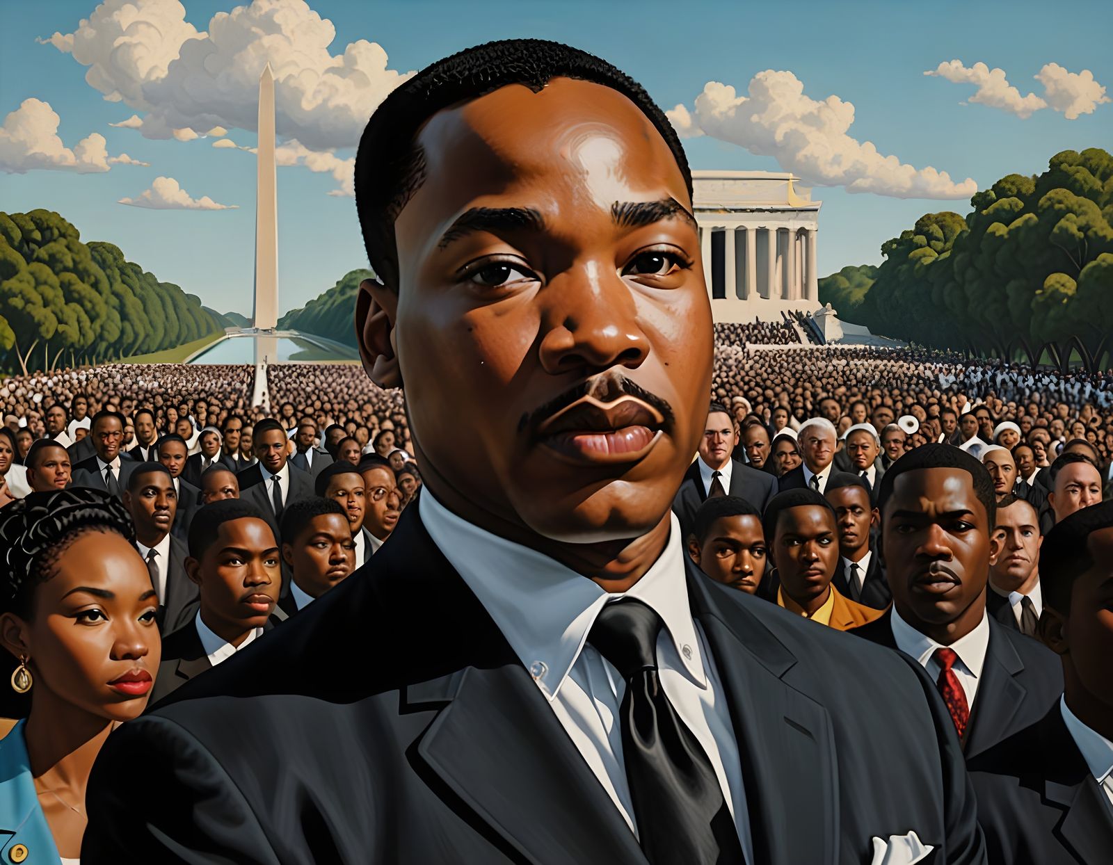 Martin Luther King Jr. Leading the March for Equality