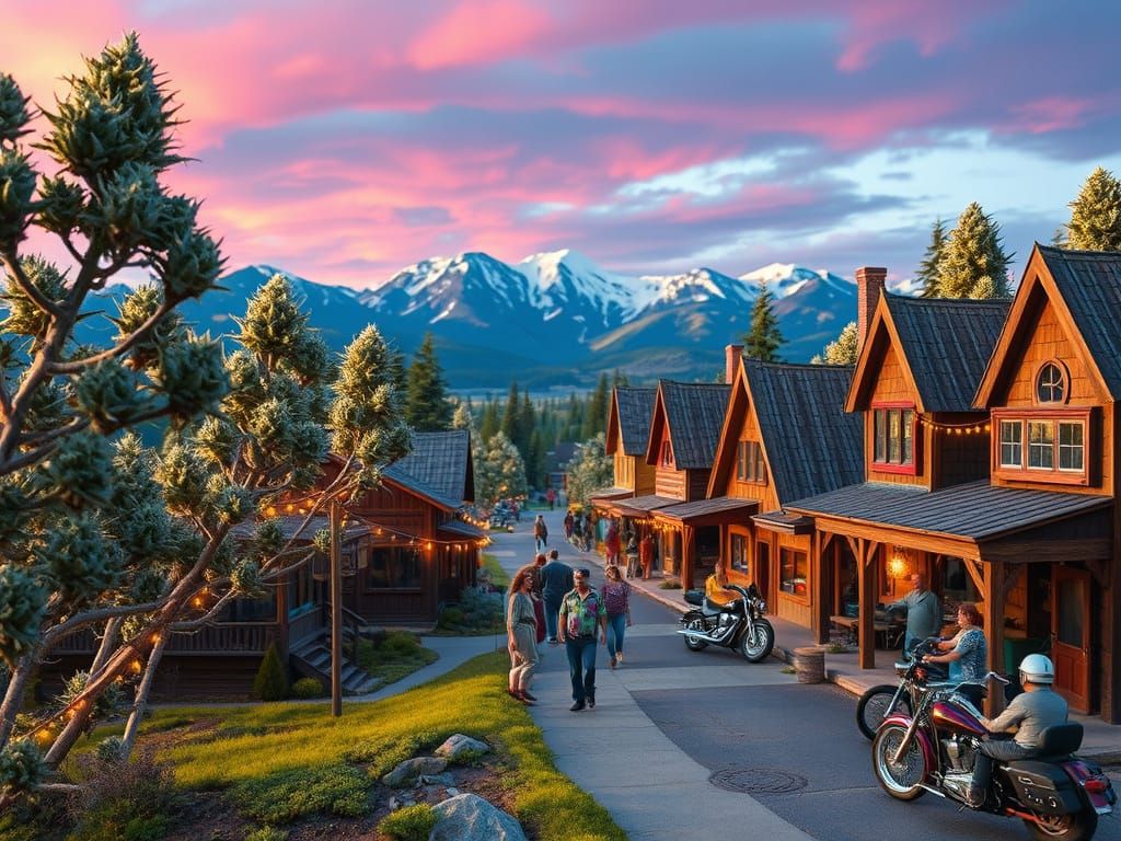 Miniature Montana Town with Marijuana Trees in Unreal Engine...