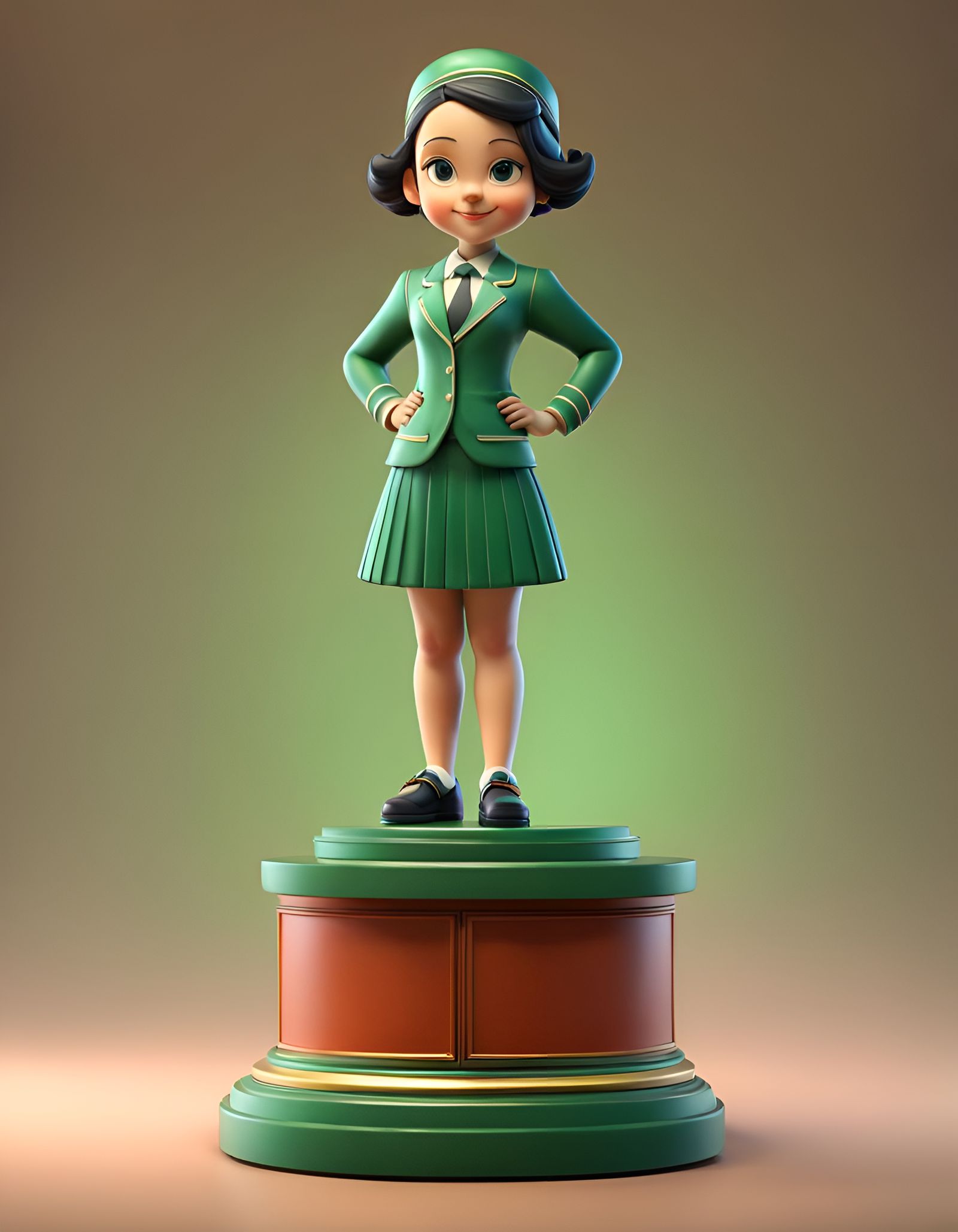 Figure of a schoolgirl