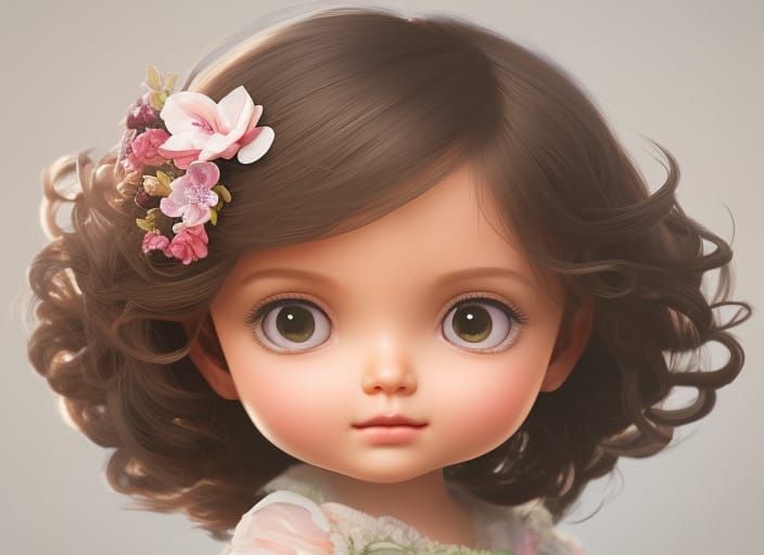 Watercolor Fairy Tale Girl Illustration in 4K