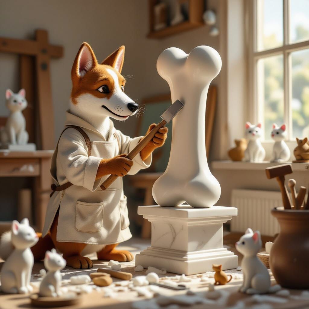 Bonatello finishing his masterpiece 2 🐶🎨