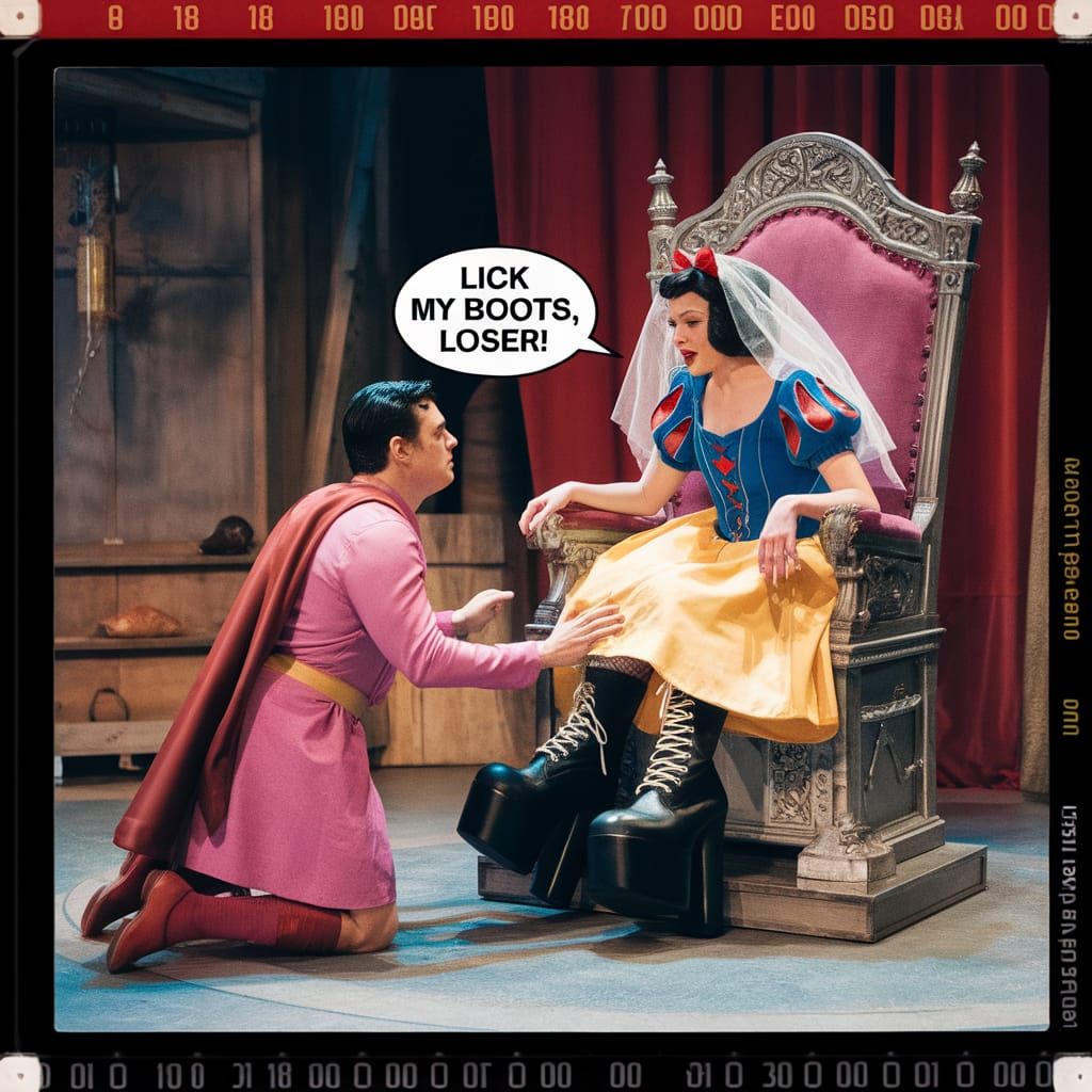 Superman as Sissy Bows to Snow White