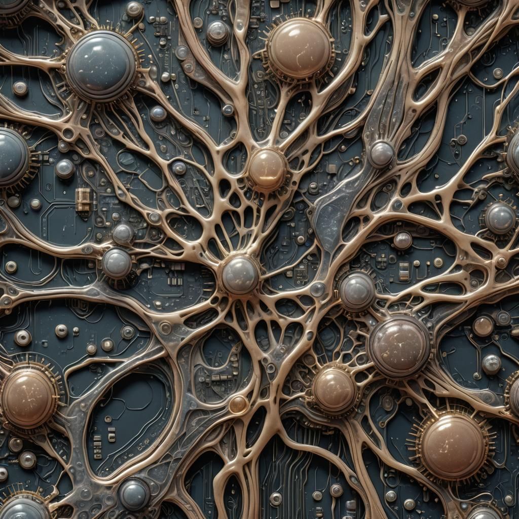 Hyperrealistic Microview of Deformed Alien Mass