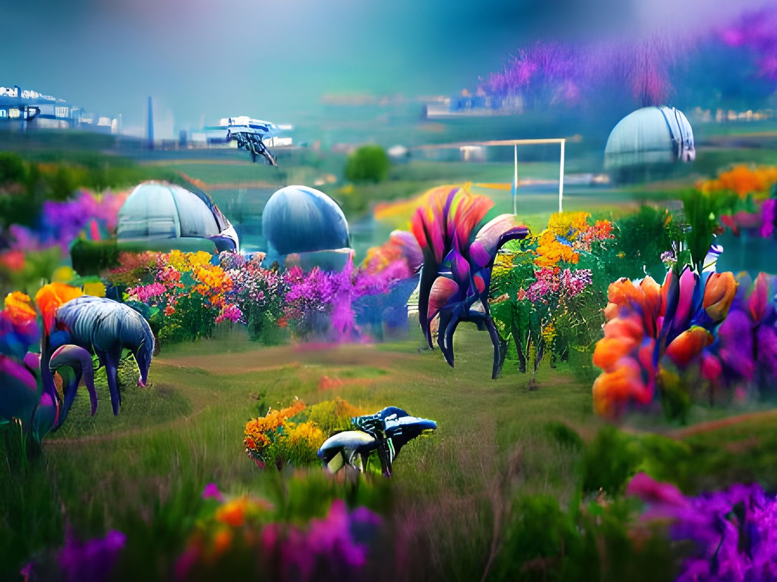 Psychedelic Space Fauna and Flora Dreamscape
