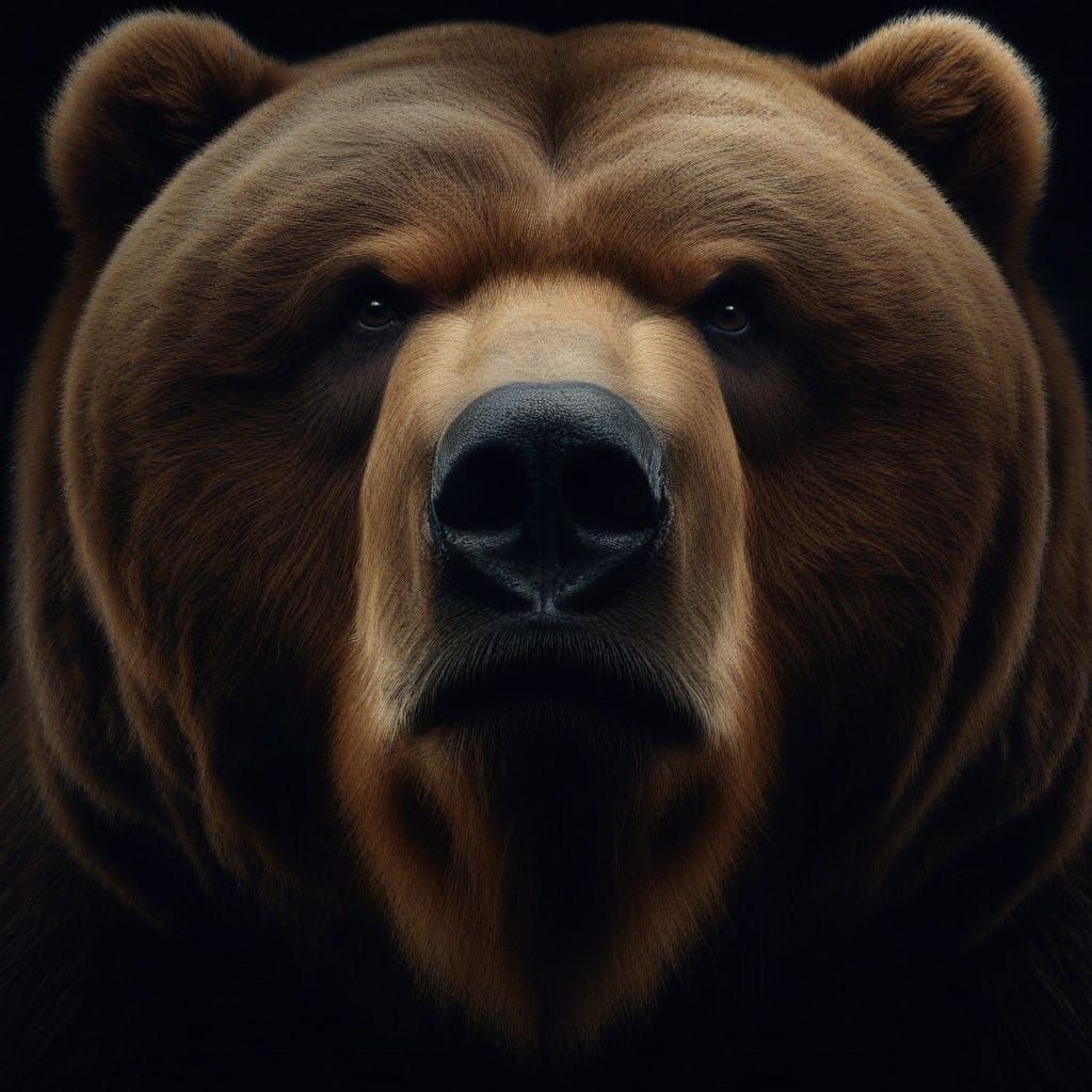 Obese Kodiak Bear with Sarcastic Expression