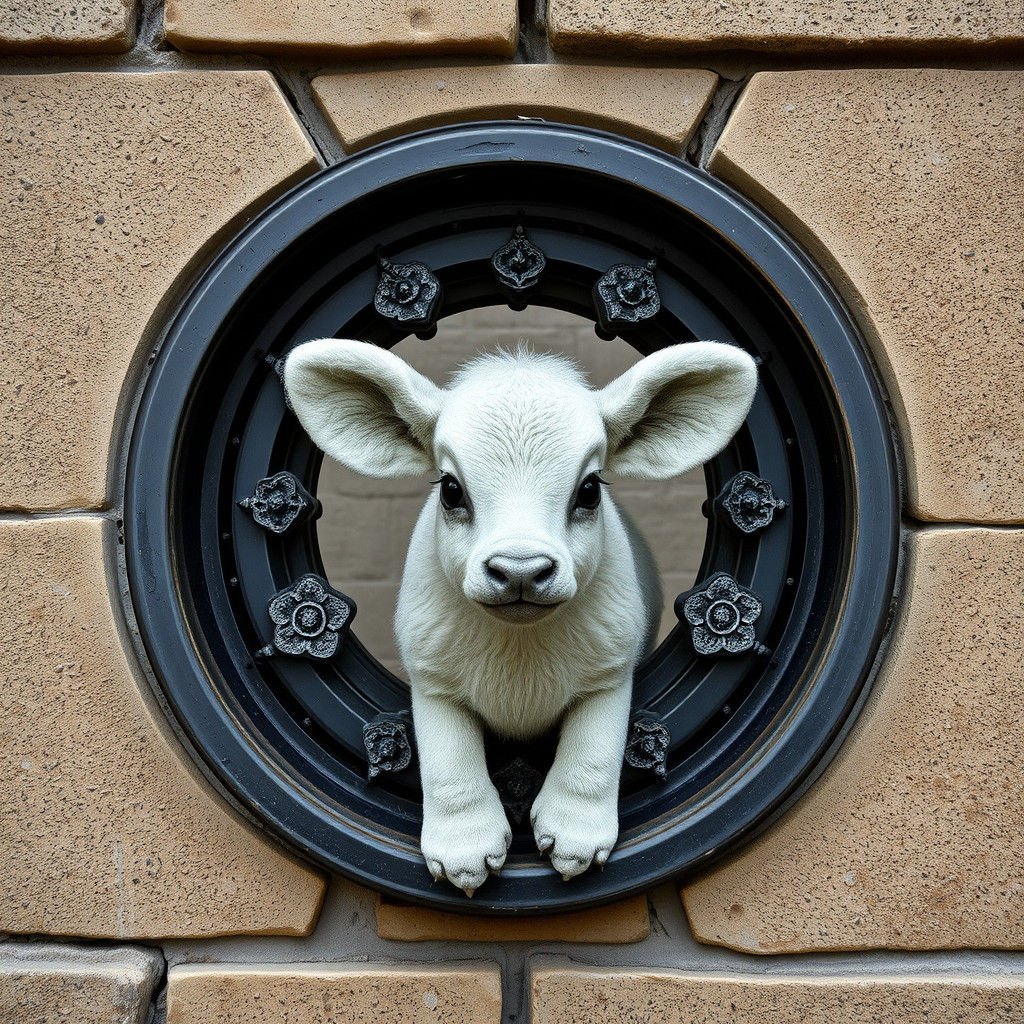 Happy Girl and Dog Play in Golden Autumn Leaves