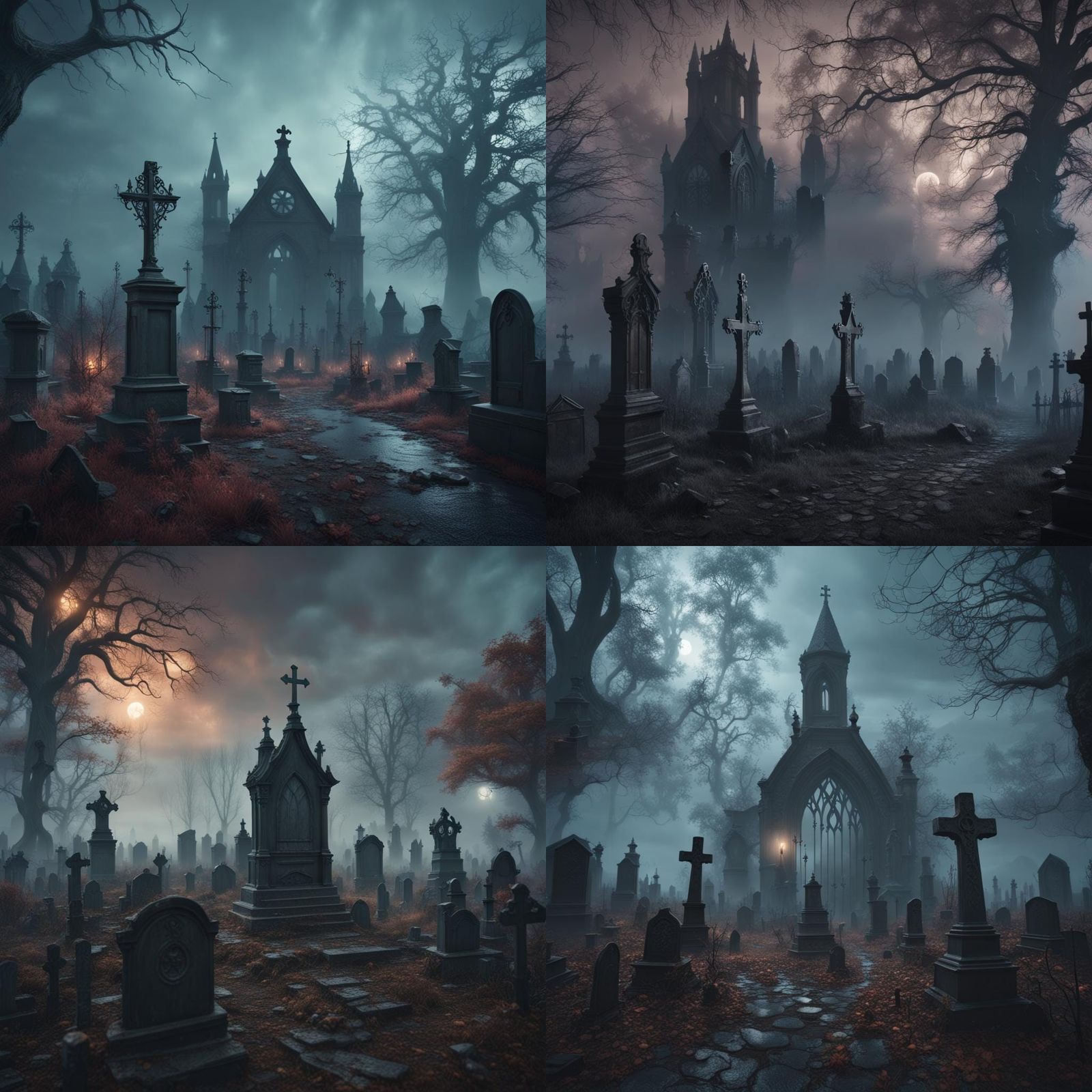 Creepy graveyard