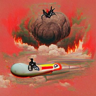 AI Image of a Rider on a Bomb