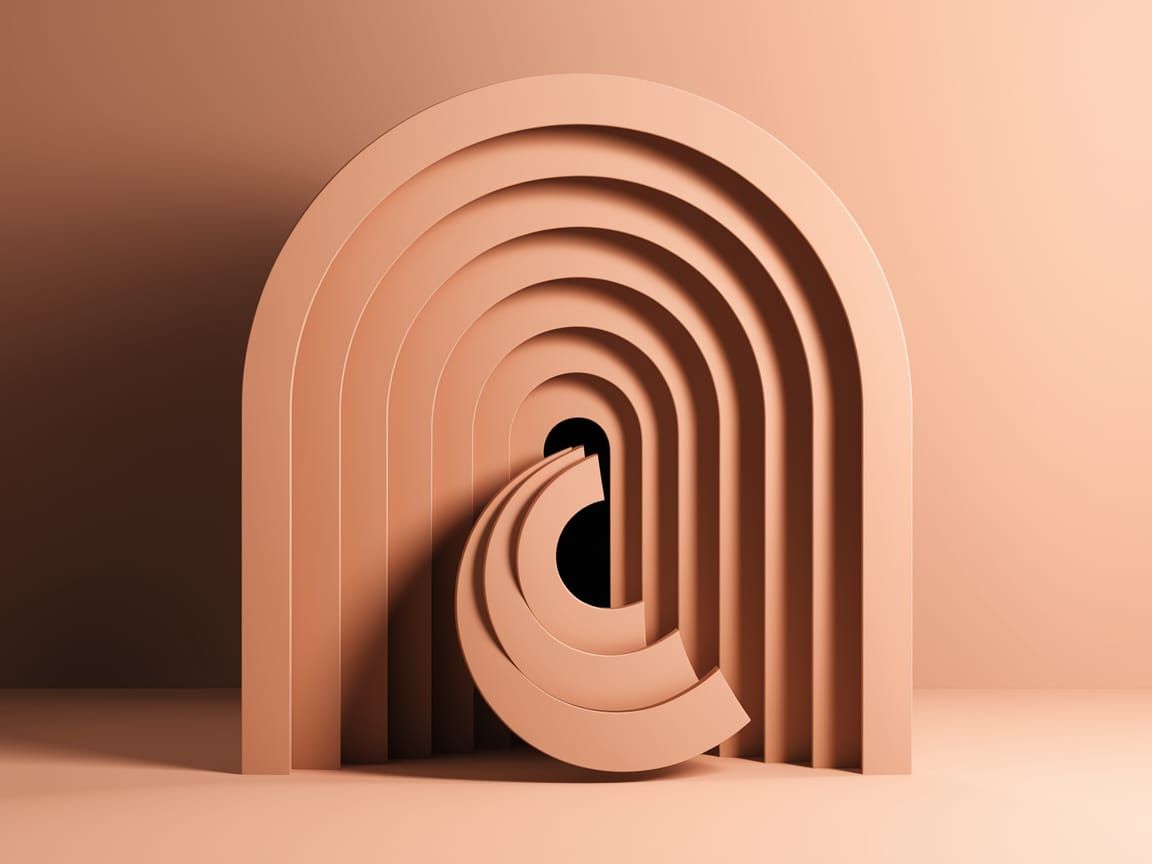 Whirlwind of Abstract Minimalism in Golden Ratio Harmony