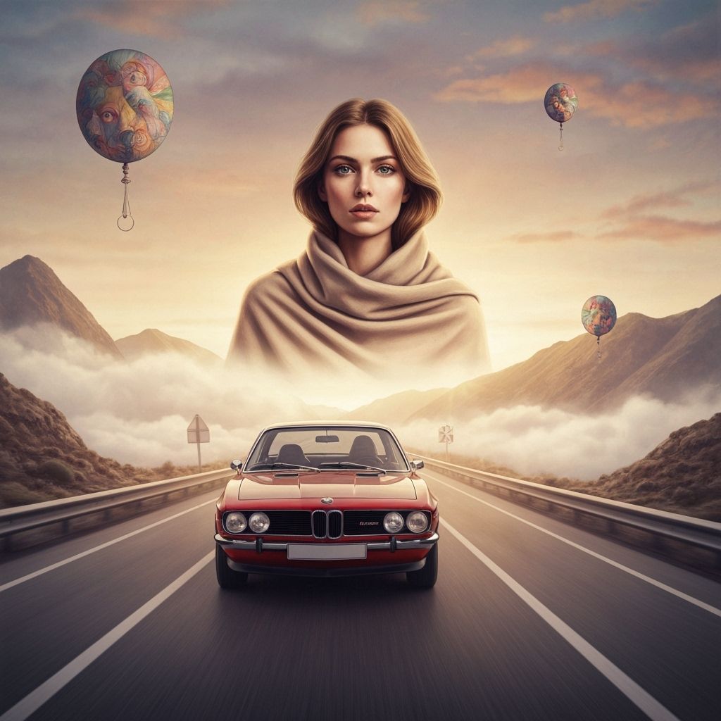 Hyperrealistic BMW Muscle Car Speeds Through Mountain Pass