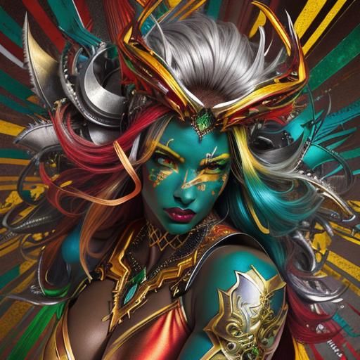 Vibrant Beauty Portrait with Realistic Skin